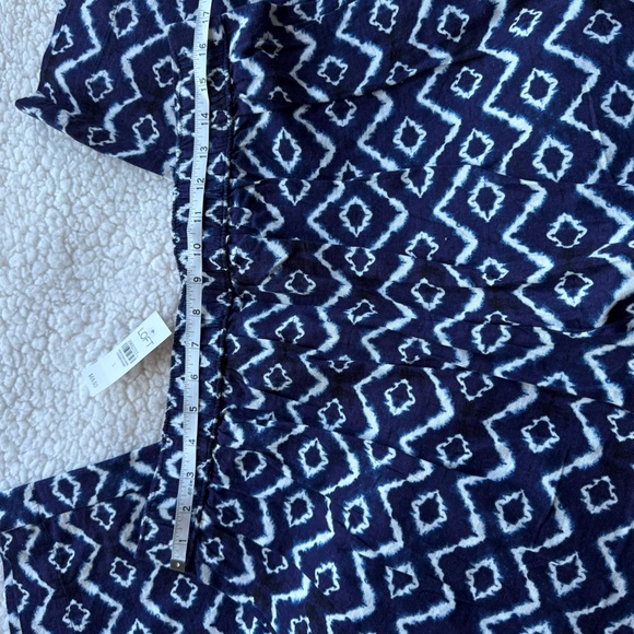 Ann Taylor LOFT Linen Navy and White Loose Pants - Picture 5 of 8